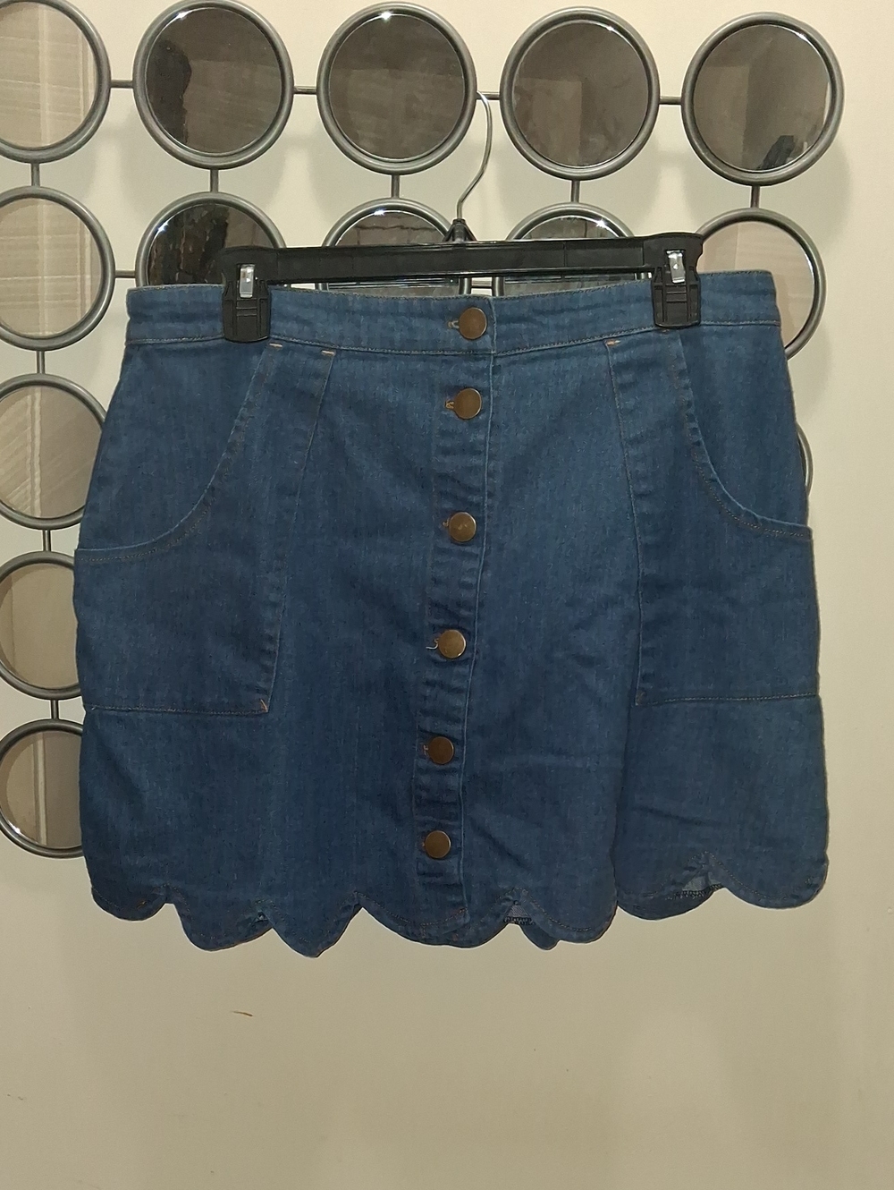 DENIM SCALLOPED Mini